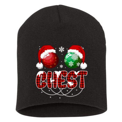 Chestnuts Matching Family Funny Chest Nuts Christmas Couples Short Acrylic Beanie