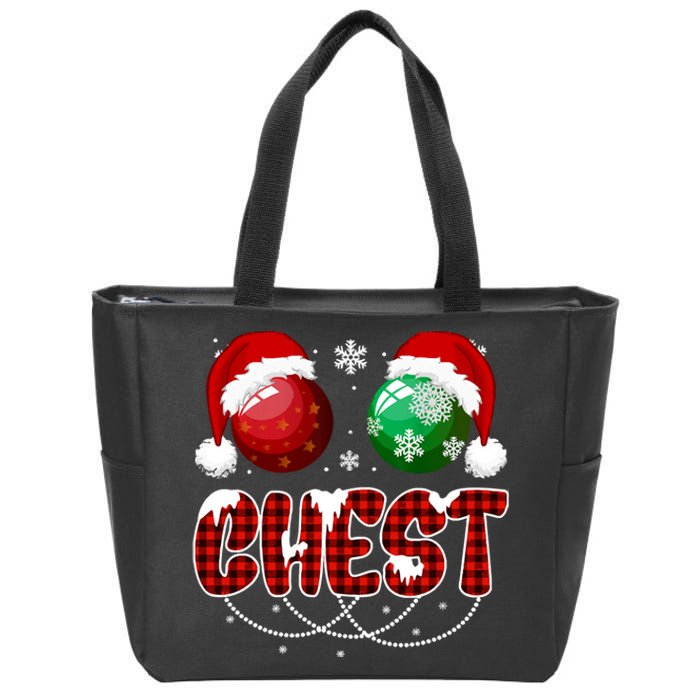 Chestnuts Matching Family Funny Chest Nuts Christmas Couples Zip Tote Bag