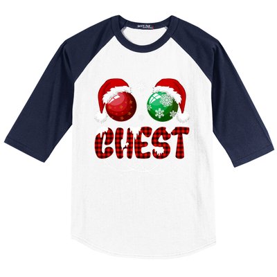 Chestnuts Matching Family Funny Chest Nuts Christmas Couples Baseball Sleeve Shirt