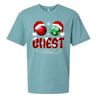 Chestnuts Matching Family Funny Chest Nuts Christmas Couples Sueded Cloud Jersey T-Shirt