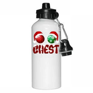 Chestnuts Matching Family Funny Chest Nuts Christmas Couples Aluminum Water Bottle