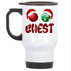 Chestnuts Matching Family Funny Chest Nuts Christmas Couples Stainless Steel Travel Mug