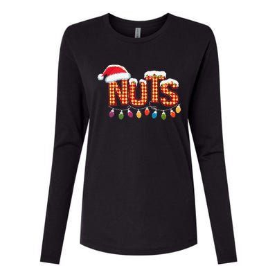 Chestnuts Matching Family Funny Chest Nuts Christmas Couples Womens Cotton Relaxed Long Sleeve T-Shirt