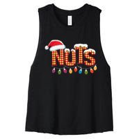 Chestnuts Matching Family Funny Chest Nuts Christmas Couples Women's Racerback Cropped Tank