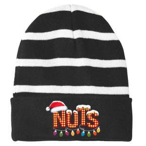 Chestnuts Matching Family Funny Chest Nuts Christmas Couples Striped Beanie with Solid Band