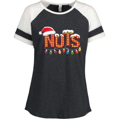 Chestnuts Matching Family Funny Chest Nuts Christmas Couples Enza Ladies Jersey Colorblock Tee