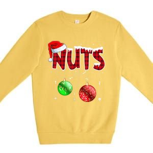 Chestnuts Matching Family Funny Chest Nuts Christmas Couples Gift Premium Crewneck Sweatshirt