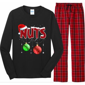 Chestnuts Matching Family Funny Chest Nuts Christmas Couples Gift Long Sleeve Pajama Set