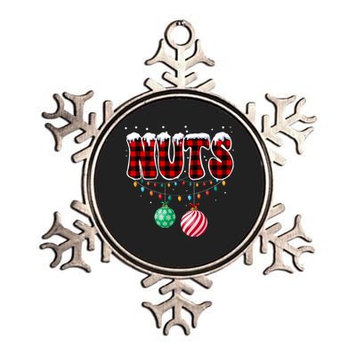 Chestnuts Matching Family Funny Chest Nuts Christmas Couples Metallic Star Ornament