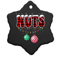 Chestnuts Matching Family Funny Chest Nuts Christmas Couples Ceramic Star Ornament