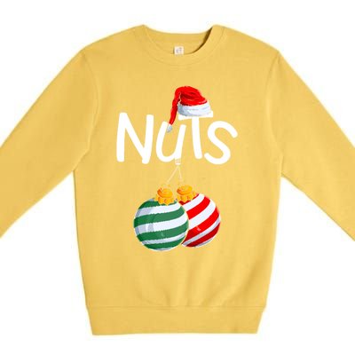 Chestnuts Matching Family Funny Chest Nuts Christmas Couples Premium Crewneck Sweatshirt