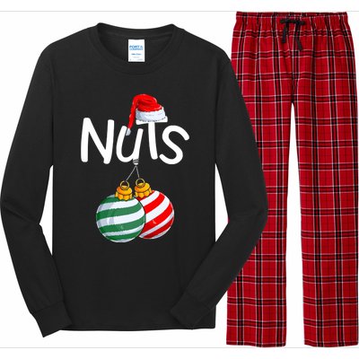 Chestnuts Matching Family Funny Chest Nuts Christmas Couples Long Sleeve Pajama Set