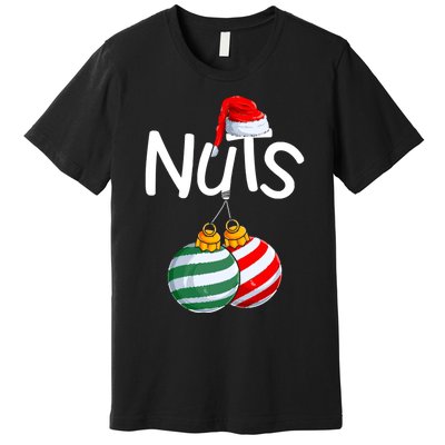 Chestnuts Matching Family Funny Chest Nuts Christmas Couples Premium T-Shirt