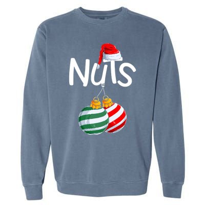 Chestnuts Matching Family Funny Chest Nuts Christmas Couples Garment-Dyed Sweatshirt