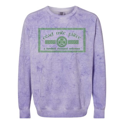 Céad Mile Fáilte A Hundred Thousand Colorblast Crewneck Sweatshirt