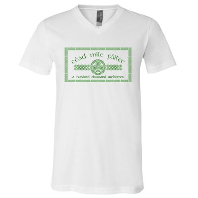 Céad Mile Fáilte A Hundred Thousand V-Neck T-Shirt