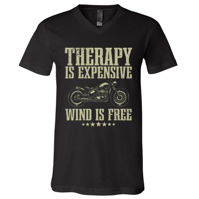 Cool Motorcycle For Motorcycle Lovers Bike Rider V-Neck T-Shirt