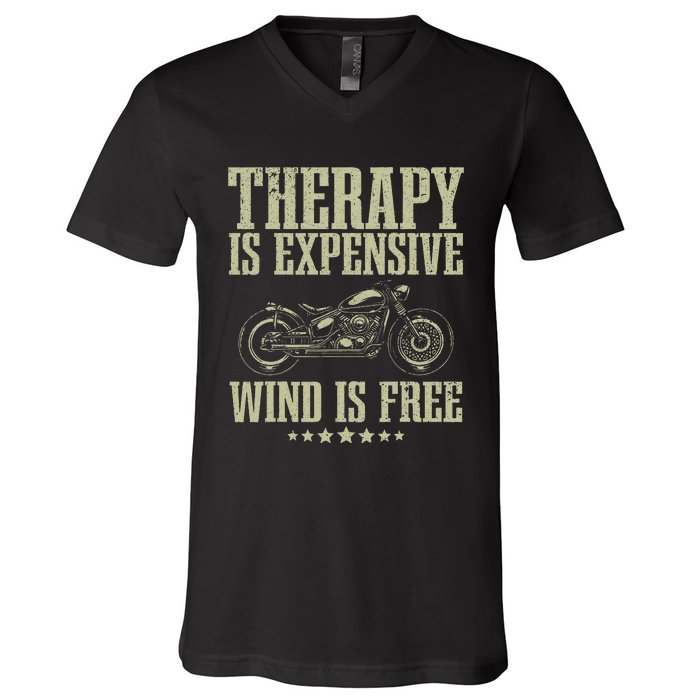 Cool Motorcycle For Motorcycle Lovers Bike Rider V-Neck T-Shirt