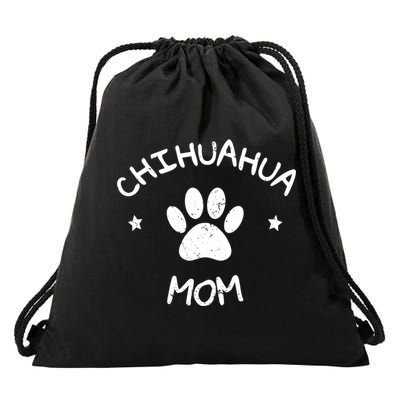 Chihuahua Mom Funny Gift Drawstring Bag