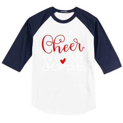 Cute Matching Family Cheerleader Mother Gift Cheer Mom Baseball Sleeve Shirt