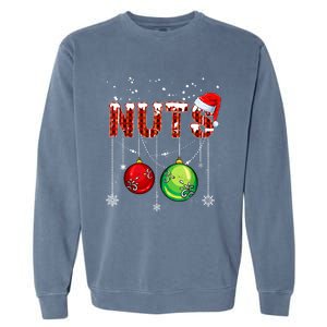 Chestnuts Matching Family Funny Chest Nuts Christmas Couples Garment-Dyed Sweatshirt