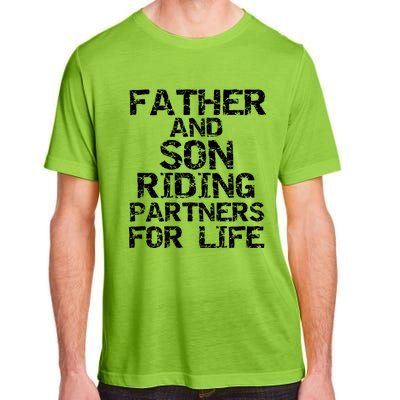 Cycling Matching Father And Son Riding Partners For Life Meaningful Gift Adult ChromaSoft Performance T-Shirt