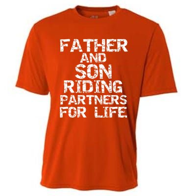 Cycling Matching Father And Son Riding Partners For Life Meaningful Gift Cooling Performance Crew T-Shirt