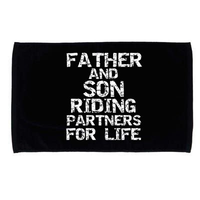 Cycling Matching Father And Son Riding Partners For Life Meaningful Gift Microfiber Hand Towel