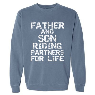 Cycling Matching Father And Son Riding Partners For Life Meaningful Gift Garment-Dyed Sweatshirt