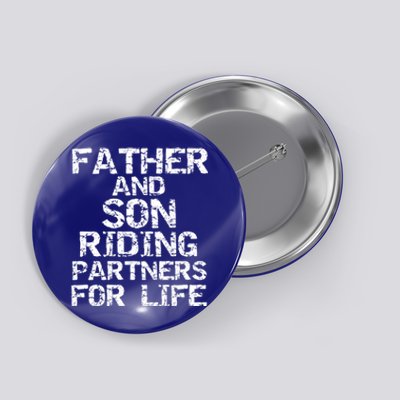 Cycling Matching Father And Son Riding Partners For Life Meaningful Gift Button