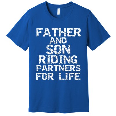 Cycling Matching Father And Son Riding Partners For Life Meaningful Gift Premium T-Shirt