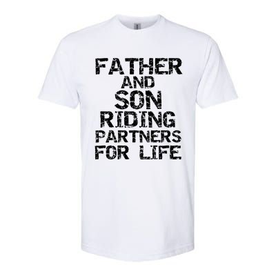 Cycling Matching Father And Son Riding Partners For Life Meaningful Gift Softstyle CVC T-Shirt