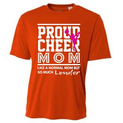 Cheerleading Mom Funny Gift Proud Cheer Mom Gift Cooling Performance Crew T-Shirt