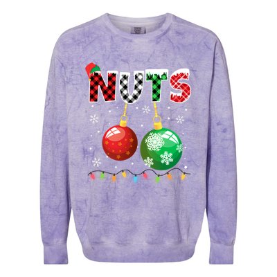 Chestnuts Matching Family Funny Chest Nuts Christmas Couples Long Sleeve Colorblast Crewneck Sweatshirt