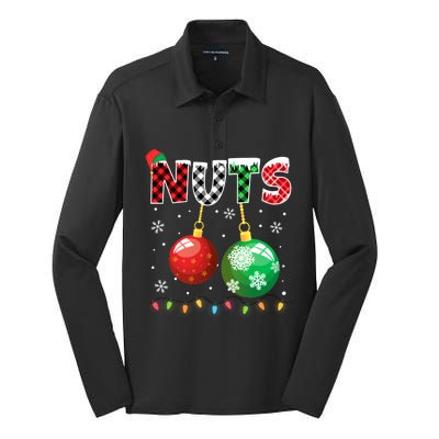 Chestnuts Matching Family Funny Chest Nuts Christmas Couples Long Sleeve Silk Touch Performance Long Sleeve Polo