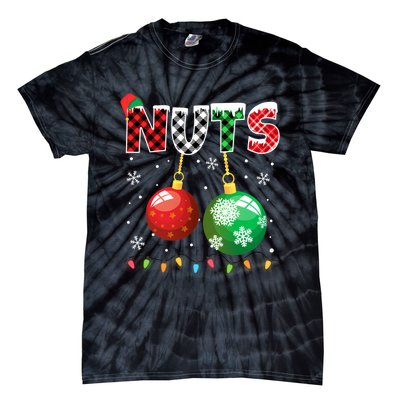 Chestnuts Matching Family Funny Chest Nuts Christmas Couples Long Sleeve Tie-Dye T-Shirt