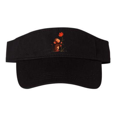 Cute Monkey Flower Adorable Animal Valucap Bio-Washed Visor