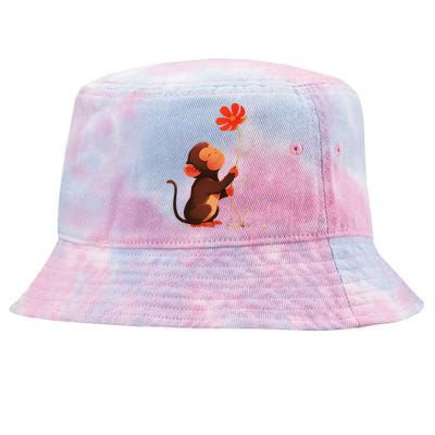 Cute Monkey Flower Adorable Animal Tie-Dyed Bucket Hat