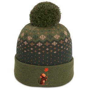 Cute Monkey Flower Adorable Animal The Baniff Cuffed Pom Beanie