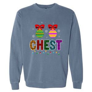 Chestnuts Matching Funny Christmas Couples Chest Nuts Gift Garment-Dyed Sweatshirt