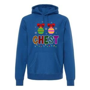 Chestnuts Matching Funny Christmas Couples Chest Nuts Gift Premium Hoodie