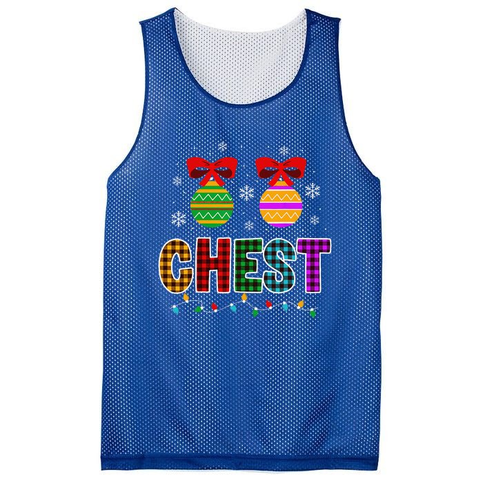 Chestnuts Matching Funny Christmas Couples Chest Nuts Gift Mesh Reversible Basketball Jersey Tank