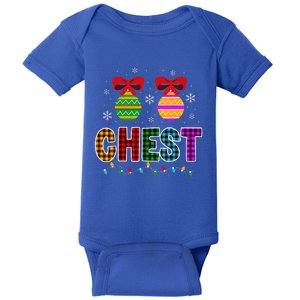 Chestnuts Matching Funny Christmas Couples Chest Nuts Gift Baby Bodysuit