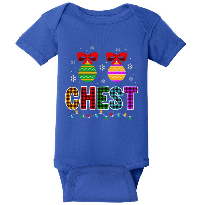 Chestnuts Matching Funny Christmas Couples Chest Nuts Gift Baby Bodysuit