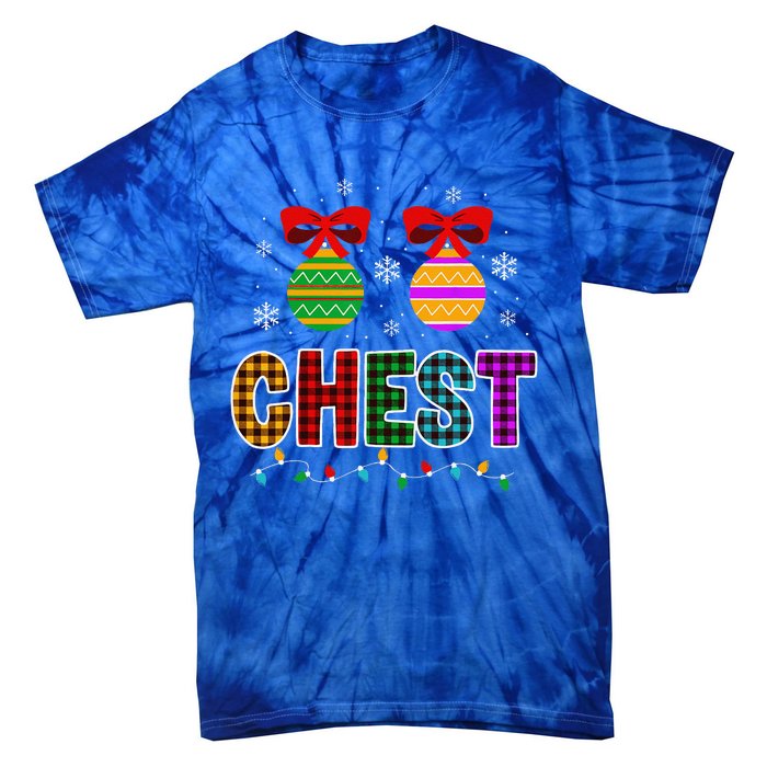 Chestnuts Matching Funny Christmas Couples Chest Nuts Gift Tie-Dye T-Shirt