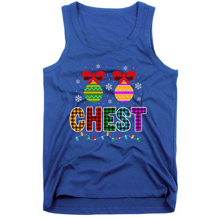 Chestnuts Matching Funny Christmas Couples Chest Nuts Gift Tank Top