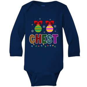 Chestnuts Matching Funny Christmas Couples Chest Nuts Gift Baby Long Sleeve Bodysuit