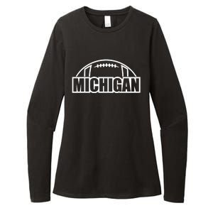 Cool Michigan Football Womens CVC Long Sleeve Shirt