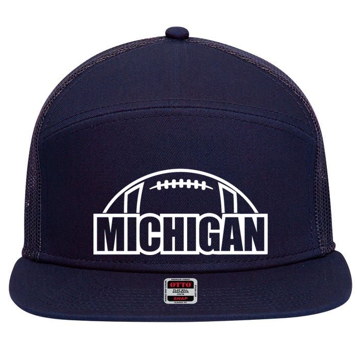 Cool Michigan Football 7 Panel Mesh Trucker Snapback Hat