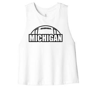 Cool Michigan Football Women's Racerback Cropped Tank